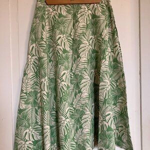 Pact organic cotton fit and flare midi skirt